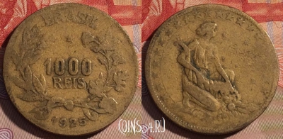 Бразилия 1000 рейсов 1925 года, KM# 525, 062d-125