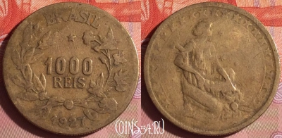 Бразилия 1000 рейсов 1927 года, KM# 525, 336i-097