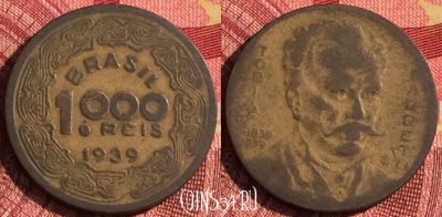 Бразилия 1000 рейсов 1939 года, KM# 550, 268i-140