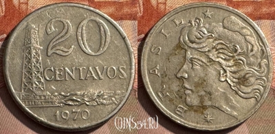 Бразилия 20 сентаво 1970 года, KM# 579, 298s-132