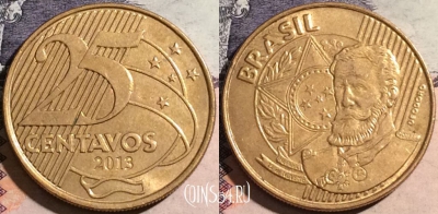 Бразилия 25 сентаво 2013 года, KM# 650,