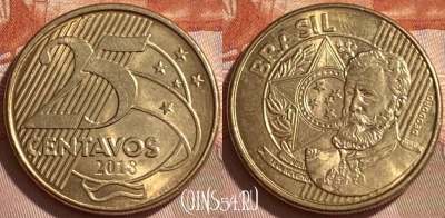 Бразилия 25 сентаво 2018 года, KM# 650, 222r-056