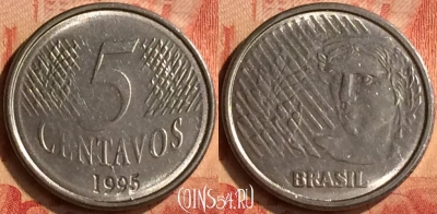 Бразилия 5 сентаво 1995 года, KM# 632, 048n-087