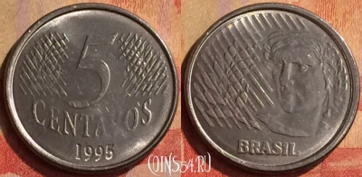Бразилия 5 сентаво 1995 года, KM# 632, 320n-105