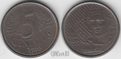 Бразилия 5 сентаво 1996 года, KM 632, 123-139