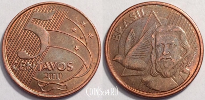 Бразилия 5 сентаво 2010 год, см. сост., 69-035a