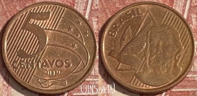 Бразилия 5 сентаво 2019 года, KM# 648, 360r-006 ♛