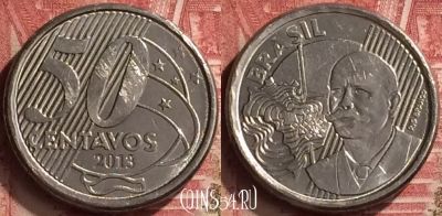 Бразилия 50 сентаво 2013 года, KM# 651a, 051n-134