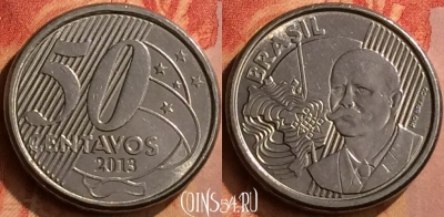 Бразилия 50 сентаво 2013 года, KM# 651a, 103n-103