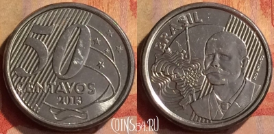 Бразилия 50 сентаво 2013 года, KM# 651a, 328n-137