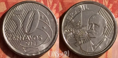 Бразилия 50 сентаво 2014 года, KM# 651a, 436-092