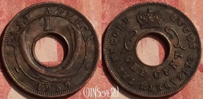 Восточная Африка 1 цент 1959 года, KN, 410-011