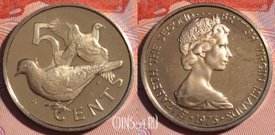 Британские Виргинские острова 5 центов 1973 года, 114d-107