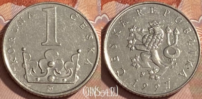 Чехия 1 крона 1997 года, KM# 7, 461r-141