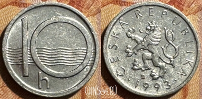 Чехия 10 геллеров 1993 года, KM# 6, s502s-036