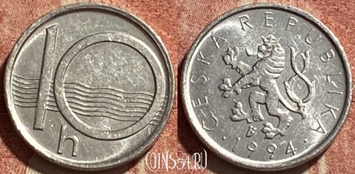 Чехия 10 геллеров 1994 года, KM# 6, 078r-119