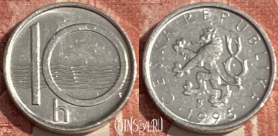 Чехия 10 геллеров 1995 года, KM# 6, 371r-027