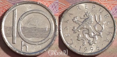 Чехия 10 геллеров 1996 года, KM# 6, 142b-096