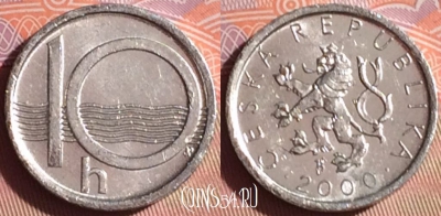 Чехия 10 геллеров 2000 года, KM# 6, 338i-002
