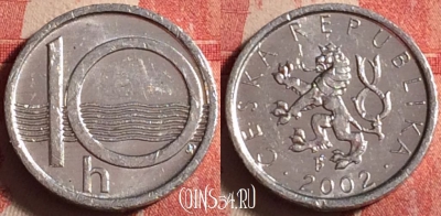 Чехия 10 геллеров 2002 года, KM# 6, 198j-041