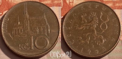Чехия 10 крон 1993 года, KM# 4, 285q-089