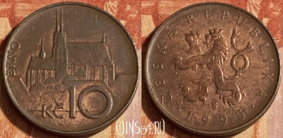 Чехия 10 крон 1995 года, KM# 4, 463q-019
