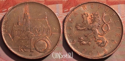 Чехия 10 крон 2013 года, KM# 4, 258a-124