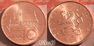 Чехия 10 крон 2014 года, KM# 4, UNC, 105k-142