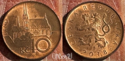 Чехия 10 крон 2018 года, KM# 4, s443s-010