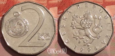 Чехия 2 кроны 1996 года, KM# 9, 239a-013