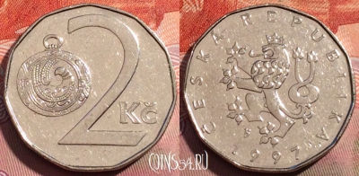Чехия 2 кроны 1997 года, KM# 9, 257a-089