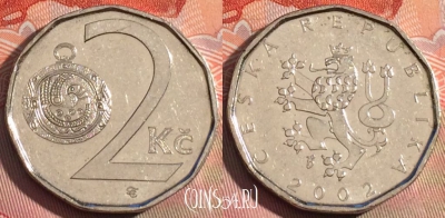 Чехия 2 кроны 2002 года, KM# 9, 264a-073