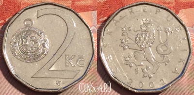 Чехия 2 кроны 2002 года, KM# 9, 265a-059
