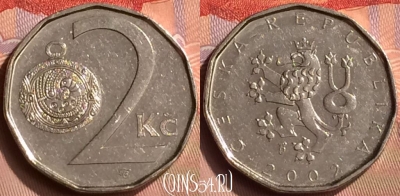 Чехия 2 кроны 2002 года, KM# 9, 417-055