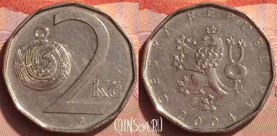 Чехия 2 кроны 2004 года, KM# 9, 089o-026