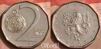 Чехия 2 кроны 2007 года, KM# 9, 443-124