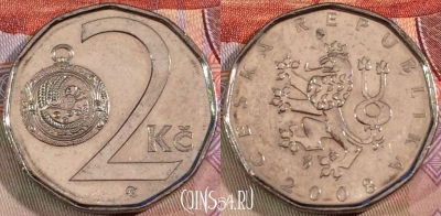 Чехия 2 кроны 2008 года, KM# 9, 137b-022