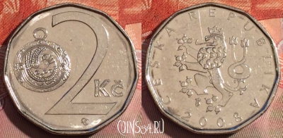 Чехия 2 кроны 2008 года, KM# 9, 251a-066