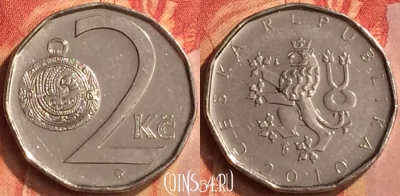 Чехия 2 кроны 2010 года, KM# 9, 084n-102