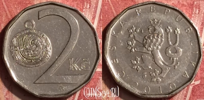 Чехия 2 кроны 2010 года, KM# 9, 179n-012