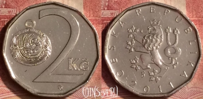 Чехия 2 кроны 2011 года, KM# 9, 126m-111