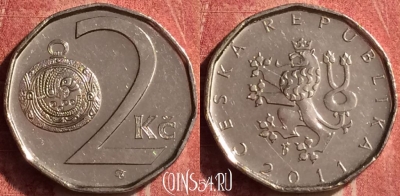 Чехия 2 кроны 2011 года, KM# 9, 377n-138