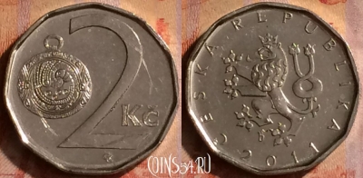 Чехия 2 кроны 2011 года, KM# 9, 414-034