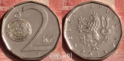 Чехия 2 кроны 2013 года, KM# 9, 121m-068