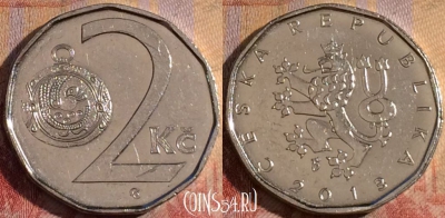 Чехия 2 кроны 2013 года, KM# 9, 170a-014
