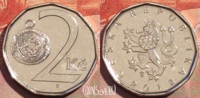 Чехия 2 кроны 2015 года, KM# 9, 280a-002