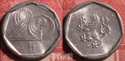 Чехия 20 геллеров 1995 года, KM# 2.1, 186j-081