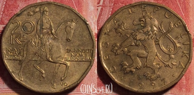 Чехия 20 крон 1997 года, KM# 5, 078a-080