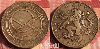 Чехия 20 крон 2000 года, KM# 43, 256i-110