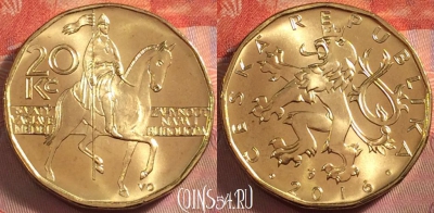 Чехия 20 крон 2016 года, KM# 5, UNC, 106k-100